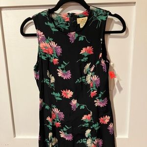 Black Sheath Shift Dress Womens S Floral Pink Purple Sleeveless Limited America
